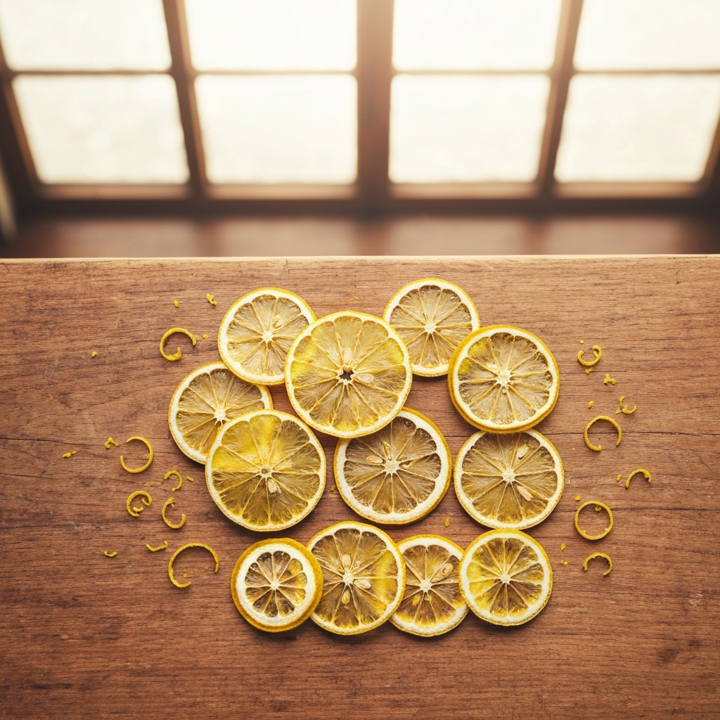 Freeze-dried lemon slices